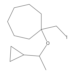 1-(1-Cyclopropylethoxy)-1-(iodomethyl)cycloheptane Structure