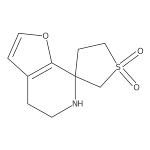 5,6-dihydro-4H-spiro[furo[2,3-c]pyridine-7,3'-[1lambda6]thiolane]-1',1'-dione结构式