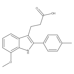 3-[7-methoxy-2-(4-methylphenyl)-1H-indol-3-yl]propanoic acid结构式