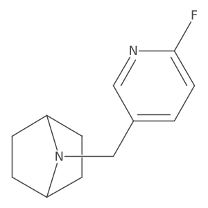 7-[(6-Fluoropyridin-3-yl)methyl]-7-azabicyclo[2.2.1]heptane结构式
