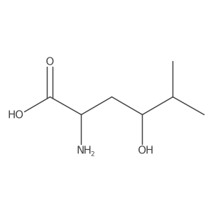 2-Amino-4-hydroxy-5-methylhexanoic acid Structure