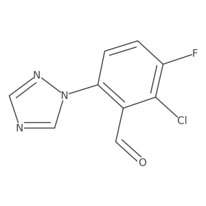 2-chloro-3-fluoro-6-(1H-1,2,4-triazol-1-yl)benzaldehyde Structure