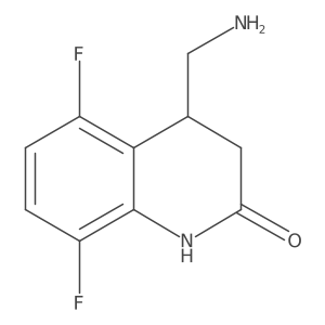 4-(Aminomethyl)-5,8-difluoro-1,2,3,4-tetrahydroquinolin-2-one结构式