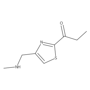 1-{4-[(Methylamino)methyl]-1,3-thiazol-2-yl}propan-1-one结构式