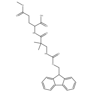 (2S)-2-[3-({[(9H-fluoren-9-yl)methoxy]carbonyl}amino)-2,2-dimethylpropanamido]-5-methoxy-5-oxopentanoic acid结构式