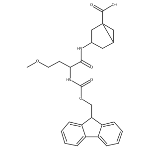 3-[2-({[(9H-fluoren-9-yl)methoxy]carbonyl}amino)-4-methoxybutanamido]bicyclo[3.1.0]hexane-1-carboxylic acid Structure