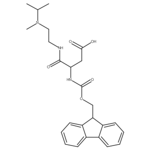 3-({[(9H-fluoren-9-yl)methoxy]carbonyl}amino)-3-({2-[methyl(propan-2-yl)amino]ethyl}carbamoyl)propanoic acid结构式