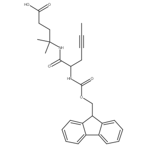 4-[2-({[(9H-fluoren-9-yl)methoxy]carbonyl}amino)hex-4-ynamido]-4-methylpentanoic acid结构式