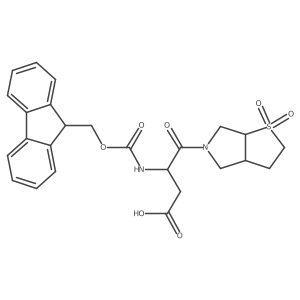 4-{1,1-dioxo-hexahydro-2H-1lambda6-thieno[2,3-c]pyrrol-5-yl}-3-({[(9H-fluoren-9-yl)methoxy]carbonyl}amino)-4-oxobutanoic acid Structure