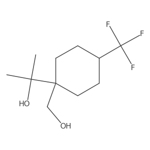 2-[1-(Hydroxymethyl)-4-(trifluoromethyl)cyclohexyl]propan-2-ol结构式