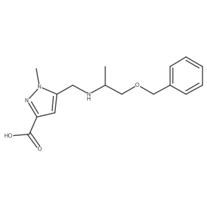 5-({[1-(benzyloxy)propan-2-yl]amino}methyl)-1-methyl-1H-pyrazole-3-carboxylic acid Structure