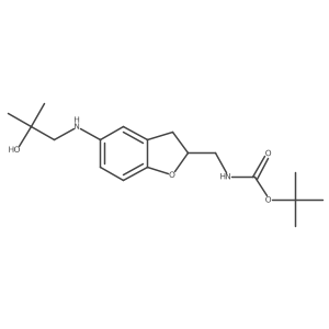 tert-butyl N-({5-[(2-hydroxy-2-methylpropyl)amino]-2,3-dihydro-1-benzofuran-2-yl}methyl)carbamate结构式