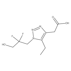 2-[1-(2,2-difluoro-3-hydroxypropyl)-5-ethyl-1H-1,2,3-triazol-4-yl]acetic acid Structure
