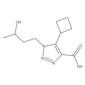 5-cyclobutyl-1-(3-hydroxybutyl)-1H-1,2,3-triazole-4-carboxylic acid Structure