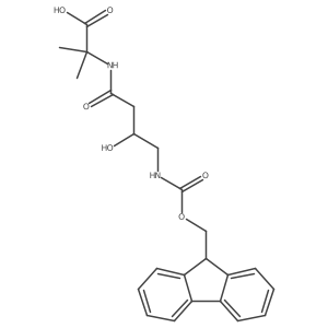 2-[4-({[(9H-fluoren-9-yl)methoxy]carbonyl}amino)-3-hydroxybutanamido]-2-methylpropanoic acid Structure