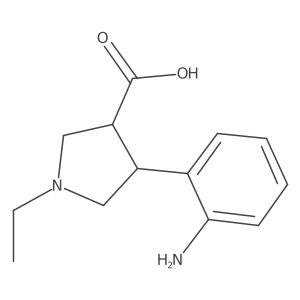 4-(2-Aminophenyl)-1-ethylpyrrolidine-3-carboxylic acid Structure