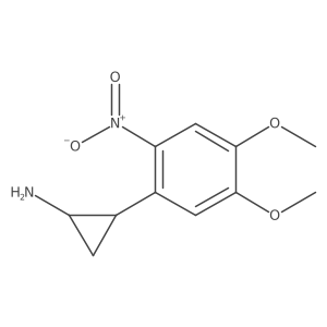 rac-(1R,2S)-2-(4,5-dimethoxy-2-nitrophenyl)cyclopropan-1-amine结构式