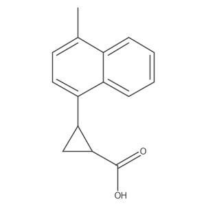 rac-(1R,2R)-2-(4-methylnaphthalen-1-yl)cyclopropane-1-carboxylic acid结构式