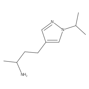 (2R)-4-[1-(propan-2-yl)-1H-pyrazol-4-yl]butan-2-amine结构式
