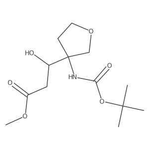 methyl (3R)-3-(3-{[(tert-butoxy)carbonyl]amino}oxolan-3-yl)-3-hydroxypropanoate Structure