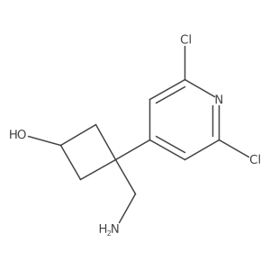 3-(Aminomethyl)-3-(2,6-dichloropyridin-4-yl)cyclobutan-1-ol Structure