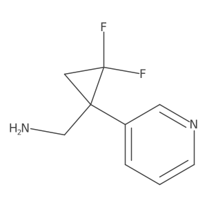 [2,2-Difluoro-1-(pyridin-3-yl)cyclopropyl]methanamine结构式