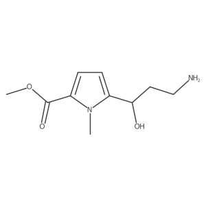 methyl 5-(3-amino-1-hydroxypropyl)-1-methyl-1H-pyrrole-2-carboxylate结构式