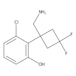2-[1-(Aminomethyl)-3,3-difluorocyclobutyl]-3-chlorophenol Structure