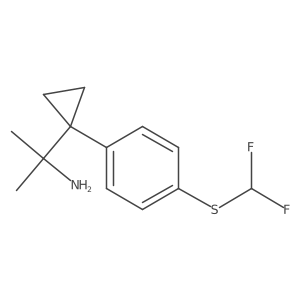 2-(1-{4-[(Difluoromethyl)sulfanyl]phenyl}cyclopropyl)propan-2-amine结构式