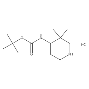 tert-Butyl (3,3-dimethylpiperidin-4-yl)carbamate hydrochloride结构式