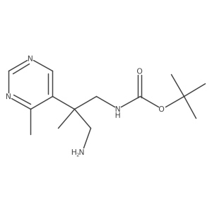 tert-butyl N-[3-amino-2-methyl-2-(4-methylpyrimidin-5-yl)propyl]carbamate Structure