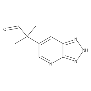 2-methyl-2-{3H-[1,2,3]triazolo[4,5-b]pyridin-6-yl}propanal结构式