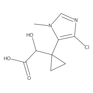 2-[1-(4-chloro-1-methyl-1H-imidazol-5-yl)cyclopropyl]-2-hydroxyacetic acid结构式