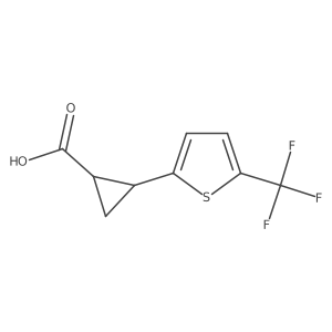 2-[5-(Trifluoromethyl)thiophen-2-yl]cyclopropane-1-carboxylic acid Structure