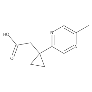 2-[1-(5-Methylpyrazin-2-yl)cyclopropyl]acetic acid结构式