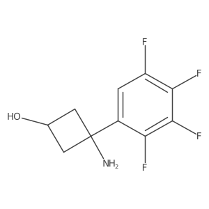 3-Amino-3-(2,3,4,5-tetrafluorophenyl)cyclobutan-1-ol Structure