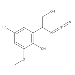 2-(1-Azido-2-hydroxyethyl)-4-bromo-6-methoxyphenol结构式