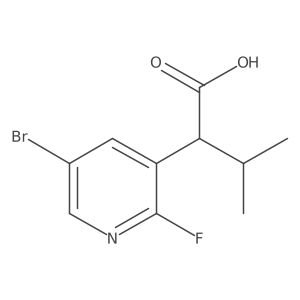 2-(5-Bromo-2-fluoropyridin-3-yl)-3-methylbutanoic acid Structure