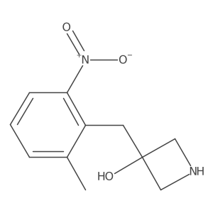 3-[(2-Methyl-6-nitrophenyl)methyl]azetidin-3-ol结构式