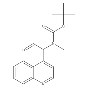 tert-butyl N-methyl-N-[2-oxo-1-(quinolin-4-yl)ethyl]carbamate结构式