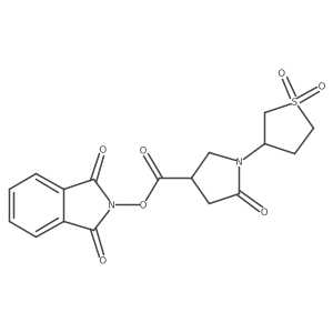 1,3-dioxo-2,3-dihydro-1H-isoindol-2-yl 1-(1,1-dioxo-1lambda6-thiolan-3-yl)-5-oxopyrrolidine-3-carboxylate结构式