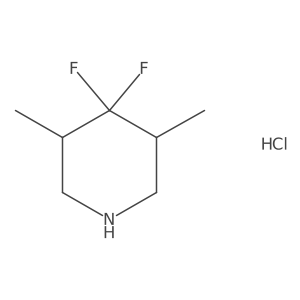 (3S,5R)-4,4-Difluoro-3,5-dimethylpiperidine hydrochloride Structure