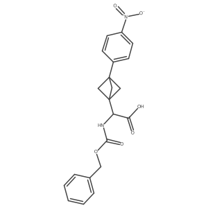 2-[3-(4-Nitrophenyl)-1-bicyclo[1.1.1]pentanyl]-2-(phenylmethoxycarbonylamino)acetic acid Structure