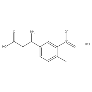 3-Amino-3-(4-methyl-3-nitrophenyl)propanoic acid;hydrochloride结构式