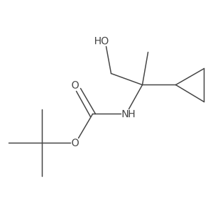 tert-butyl N-(2-cyclopropyl-1-hydroxypropan-2-yl)carbamate Structure