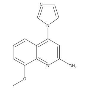 4-(1H-Imidazol-1-yl)-8-methoxyquinolin-2-amine结构式