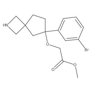 Methyl 2-{[6-(3-bromophenyl)-2-azaspiro[3.4]octan-6-yl]oxy}acetate Structure