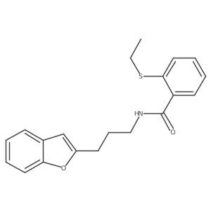 N-(3-(benzofuran-2-yl)propyl)-2-(ethylthio)benzamide结构式