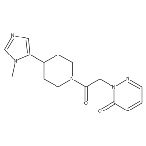 2-{2-[4-(1-methyl-1H-imidazol-5-yl)piperidin-1-yl]-2-oxoethyl}-2,3-dihydropyridazin-3-one结构式