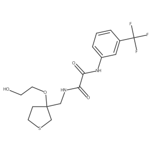 N-{[3-(2-hydroxyethoxy)thiolan-3-yl]methyl}-N'-[3-(trifluoromethyl)phenyl]ethanediamide结构式
